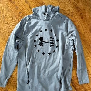 Mens Under Armour Gray Hoodie Large